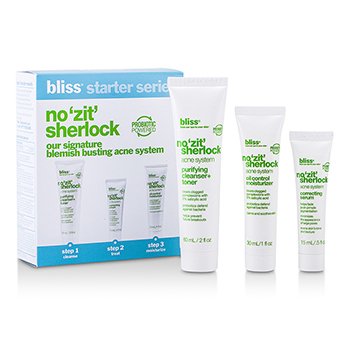 Serum No 'Zit' Sherlock Complete Acne System: Purifying Cleanser + Moisturizer +