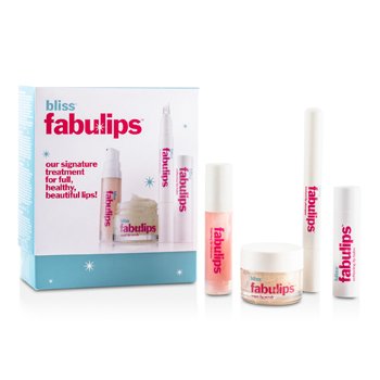 Kit Fabulips Treatment : Limpar os labios + Exfolinate labial + Creme labial  volumizador  + Bálsamo labial