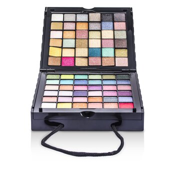 MakeUp Kit 398: (72x Sombra, 2x Pó, 3x Blush, 8x Lipgloss, 1x Mini Rímel, 6x Aplicador)
