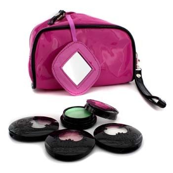 Kit de Sombras: 3x Sombras Accent + 1x Sombra Gloss + Bolsa de Cosmético Rosa