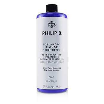 Philip B Icelandic Blonde Deep Conditioner (Tone Correcting Brightening Eliminates Brassiness - Blonde, Gray, Silver Hair)