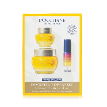 LOccitane Immortelle Divine Set: Creme 50ml + Eye Balm 15ml + Overnight Reset Oil-In-Serum 5ml