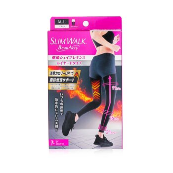 Compression Leggings with Taping Function for Sports - #Black (Size: M-L)