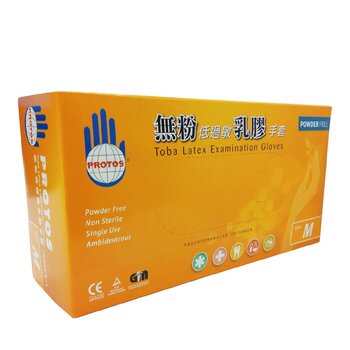 Protos - Latex Examination Gloves -white (M)