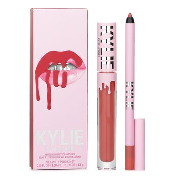 Kylie Por Kylie Jenner Matte Lip Kit: Matte Liquid Lipstick 3ml + Lip Liner 1.1g - # 801 Queen
