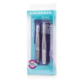 Kit Petite Tweeze: Slant Tweezer + Point Tweezer - ( c/ estojo de couro )