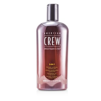 American Crew Men 3 em 1 Shampoo, Condicionador & loção para o corpo