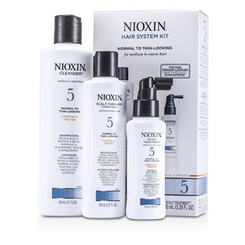 System 5 Kit For Medium to Coarse & Normal to Thin-Looking Hair: Cleanser 300ml + Scalp Therapy 150ml + Scalp Treatment 100ml