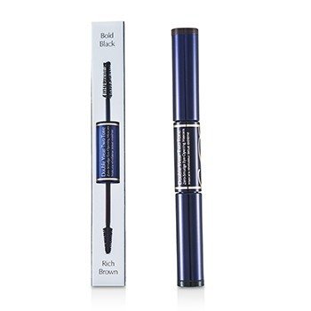 Double Wear Two Tone Zero Smudge Eye Opening Mascara - # 01 Bold Black/Rich Brown