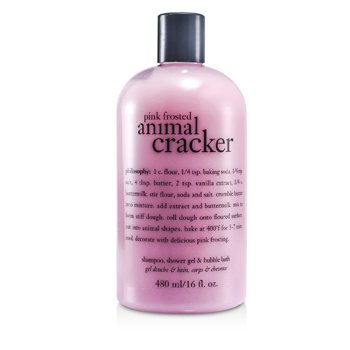 Shampoo, gelde banho & banheira Pink Frosted Animal Cracker