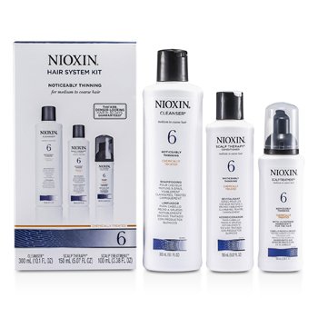 Kit System 6 para cabelo medio & normal to Thin-Looking Hair: Loção de limpeza 300ml + Tratamento p/o couro cabeludo 150m