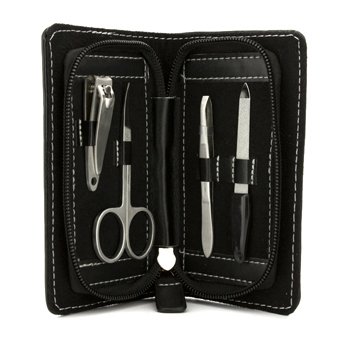 Kit For Ment: Pinça + Cortador de Unha + Lixa de Unha + Mini Tesoura + Necessaire