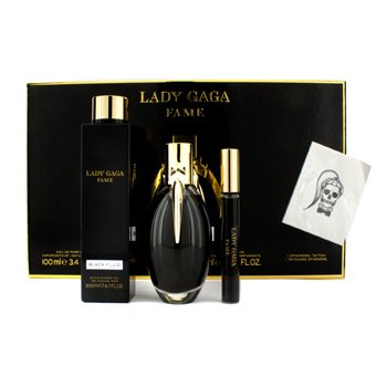 Lady Gaga Fame Coffret: Eau De Perfume Spray 100ml +Gel de Banho