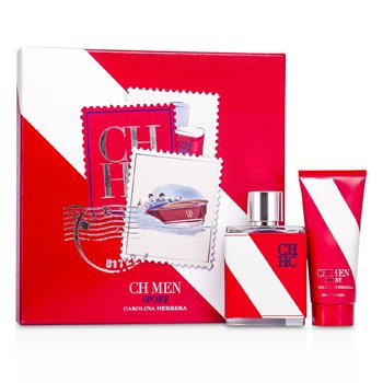 Kit CH Sport: Eau De Toilette Spray 100ml/3.4oz + Loção Pós Barba 100ml/3.4oz