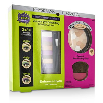 Makeup Set 8661: 1x Shimmer Strips Eye Enhancing Shadow, 1x Powder Palette, 1x Applicator