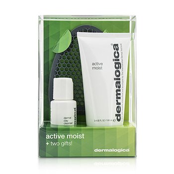 Active Moist Limited Edition Set: Active Moist 100ml + Dermal Clay Cleanser 30ml + Facial Cleansing Mitt