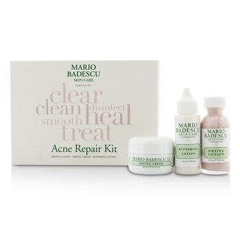 Mario Badescu Kit Reparador de Acne: Loção Secante 29ml + Creme Secante 14g + Loção Tampão 29ml