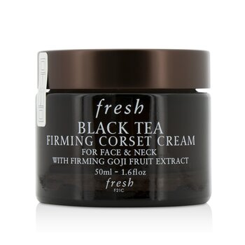 Fresh Creme de espartilho reafirmante de chá preto - para rosto e pescoço
