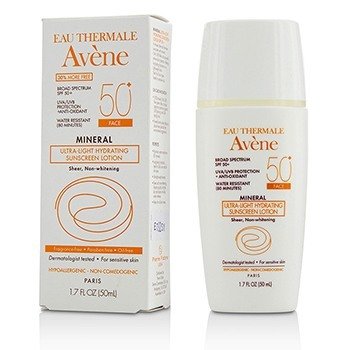 Mineral Ultra-Light Hydrating Sunscreen Lotion SPF 50 For Face - For Sensitive Skin