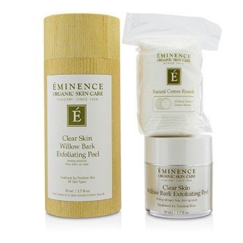 Eminence Peeling esfoliante de casca de salgueiro Clear Skin (com 35 rodadas de algodão de textura dupla)