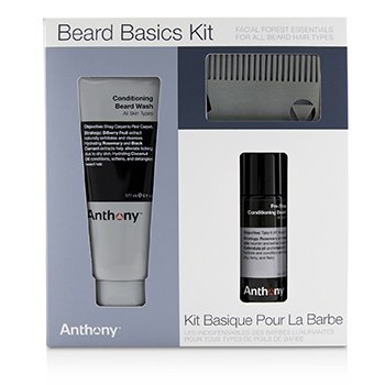 Beard Basics Kit: 1x Conditioning Beard Wash 177ml, 1x Pre-Shave + Conditioning Beard Oil 59ml, 1x Beard Comb