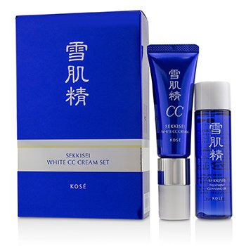 Sekkisei White CC Cream Set: Sekkisei White CC Cream SPF50+ PA++++ - # 01 Light Ochre 26ml/1oz + Sekkisei Treatment Cleansing Oil 35ml/1.1oz