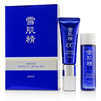 Sekkisei White CC Cream Set: Sekkisei White CC Cream SPF50+ PA++++ -  # 02 Ochre 26ml/1oz + Sekkisei Treatment Cleansing Oil 35ml/1.1oz