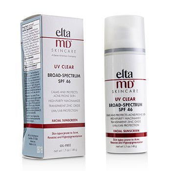 UV Clear Facial Sunscreen SPF 46 - For Skin Types Prone To Acne, Rosacea & Hyperpigmentation (Box Slightly Damaged)