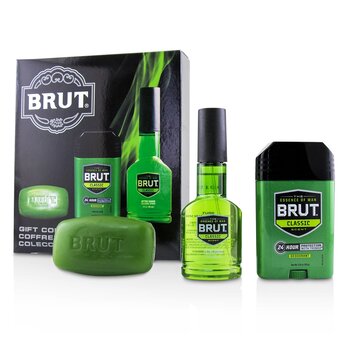 Brut Coffret: After Shave Cologne Spray 88ml/3oz + Solid Deodorant 70ml/2.25oz + Classic Bar Soap 99g/3oz