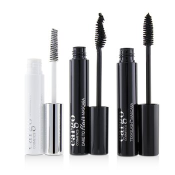 Mascara Kit: 1x Dare To Flair Mascara, 1x Texalash Mascara, 1x Swimmables Waterproof Mascara Topcoat