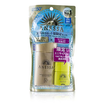 Anessa Set: Perfect UV Sunscreen Skin Care Milk SPF50+ PA+++ 60ml + Booster 7.5ml