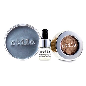 Magnificent Metals Foil Finish Eye Shadow With Mini Stay All Day Liquid Eye Primer - Metallic Kitten