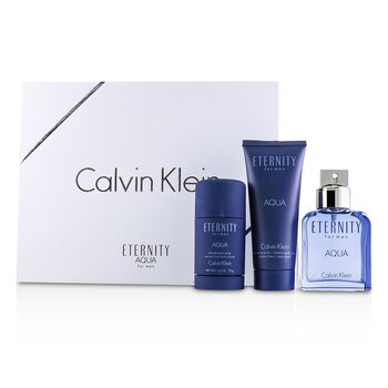 Eternity Aqua Coffret: Eau De Toilette Spray 100ml/3.4oz + After Shave Balm 100ml/3.4oz + Deodorant Stick 75g/2.6oz