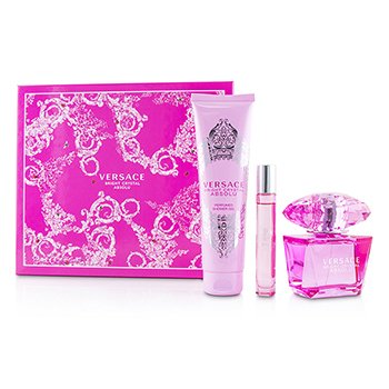 Bright Crystal Absolu Coffret: Shower Gel 5oz + Eau De Parfum Spray 90ml + Eau De Parfum Spray Rolle