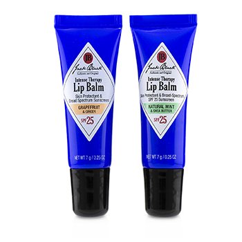 Lip Duo: Intense Therapy Lip Balm SPF25 x 2 (Grapefruit & Ginger + Natural Mint & Shea Butter)
