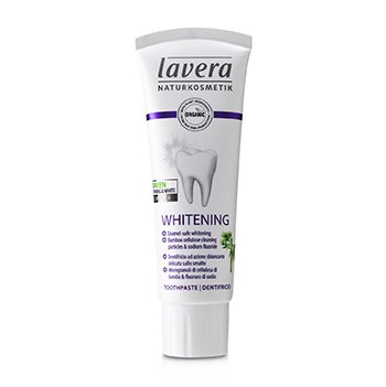 Lavera Creme dental (branqueador) - com partículas de limpeza de celulose de bambu e fluoreto de sódio