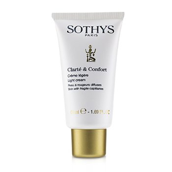 Sothys Clarte & Comfort Light Cream - Para peles com capilares frágeis