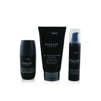 Optimale Energising Ritual For Men Set : 1x Facial Cleanser 150ml + 1x Wrinkle Smoothing Fluid 50ml + 1x 24 Hrs Roll-On 75ml