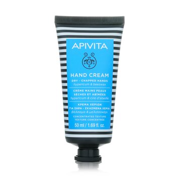 Apivita Creme de mãos para mãos secas e rachadas com hipericum e cera de abelha - textura concentrada