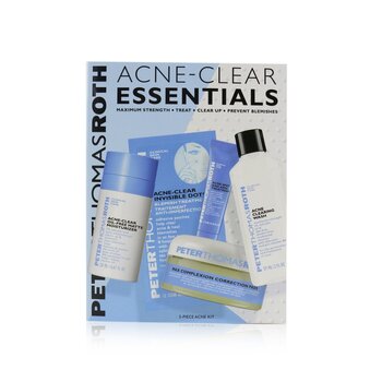 Acne-Clear Essentials 5-Piece Acne Kit: Wash 57ml+Correction Pads 20 pcs+Moisturizer 20ml+Treatment 7.5ml+Clear Dots 12 dots