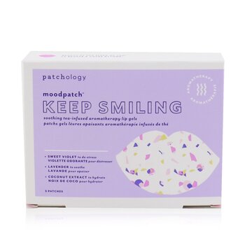Moodpatch - Keep Smiling Soothing Tea-Infused Aromatherapy Lip Gels (Sweet Violet+Lavender+Coconut Extract)