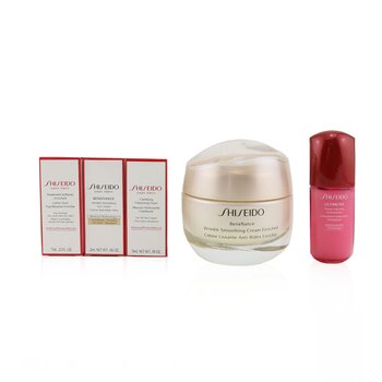 Anti-Wrinkle Ritual Benefiance Wrinkle Smoothing Cream Enriched Set (For Dry Skin): Wrinkle Smoothing Cream Enriched 50ml + Cleansing Foam 5ml + Softener Enriched 7ml + Ultimune Concentrate 10ml + Wrinkle Smoothing Eye Cream 2ml