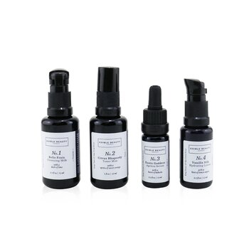 beleza comestível & Edible Beauty On The Fly Mini Kit de Viagem: Leite de Limpeza 15ml+ Toner Mist 30ml+ Sérum Ageless 10ml+ Loção Hidratante 15ml