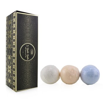 3 Bath Balls With Dead Sea Salts (Patchouli Lavender Vanilla, Peach Honey, Shiny Spice) (Box Slightly Damaged)