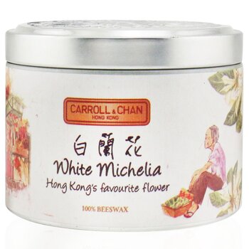 100% Beeswax Tin Candle - White Michelia