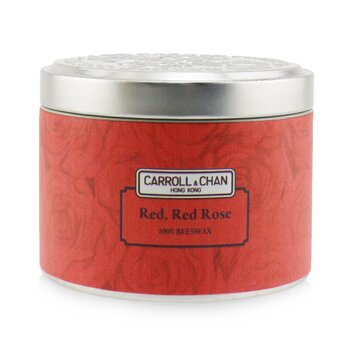 100% Beeswax Tin Candle - Red Red Rose