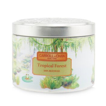 100% Beeswax Tin Candle - Tropical Forest