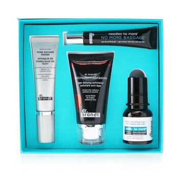 Dr. Brandt Kit 25 anos do Dr. Brandt: Microdermoabrasão 60g+ Creme suavizante de rugas 15g+ Primer refinador de poros 30ml+ No More Baggage 15g