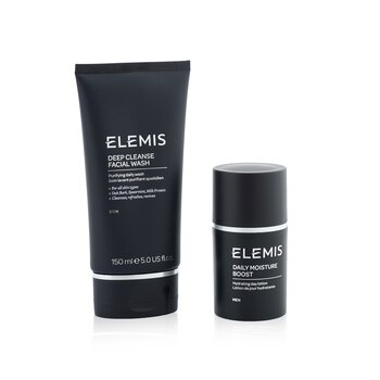 Men's Grooming Duo Set: Deep Cleanser Facial Wash 150ml + Daily Moisture Boost 50ml