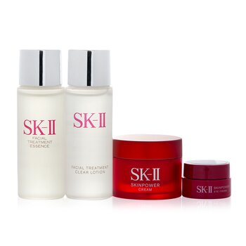 Pitera Experience Kit 2: Clear Lotion 30ml + Facial Treatment Essence 30ml + Skinpower Cream 15g + Skinpower Eye Cream 2.5g